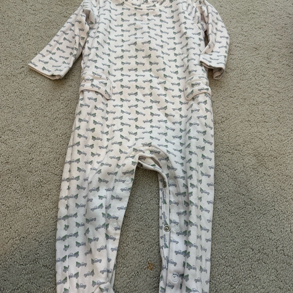 Charming Kids One Piece with Green Pattern
